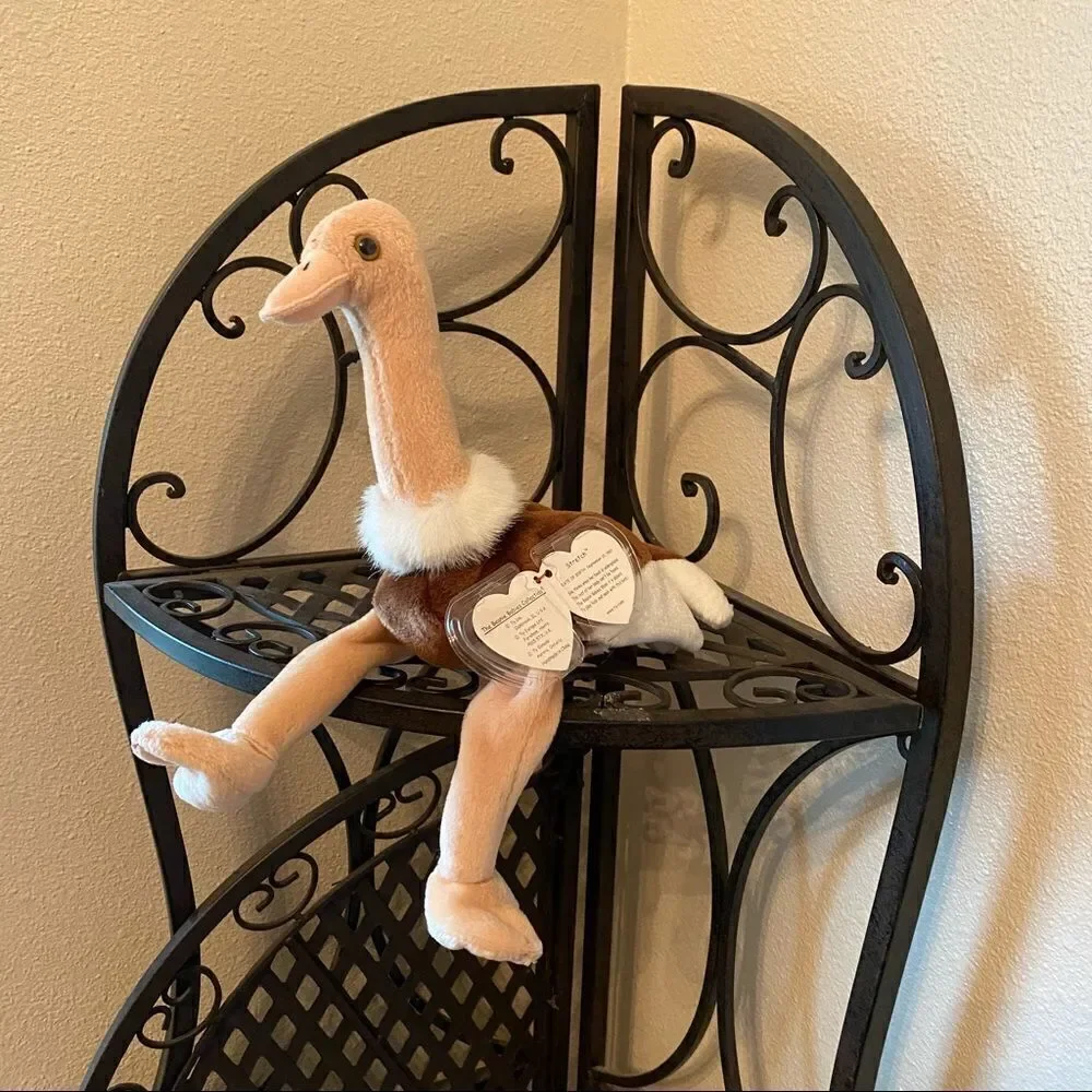 TY Beanie Baby Stretch Ostrich 90s NEW Vintage Collectible